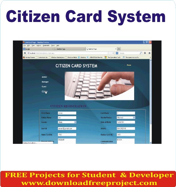 Free Citizen Card System In Asp.Net Projects Download