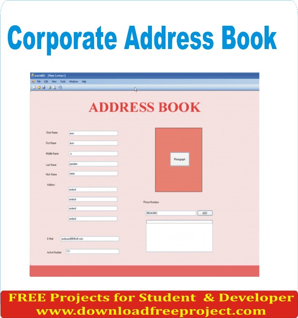 Free Corporate address book In Asp.Net Projects Download