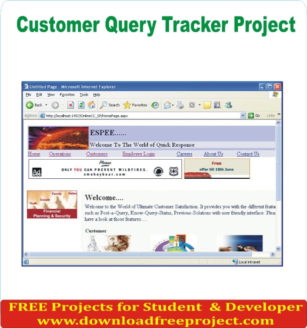 Free Customer Query Track In Asp.Net Projects Download