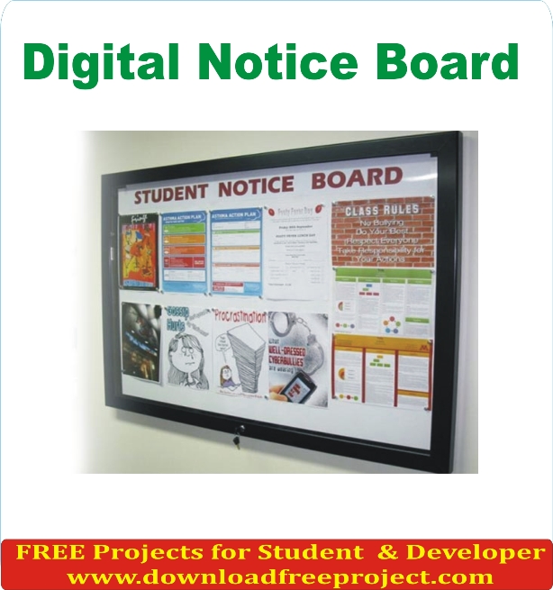 Free Digital Notice board In PHP Projects Download