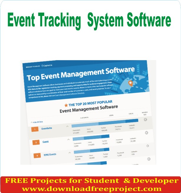 Free Event Tracking  System Software In Java Projects Download