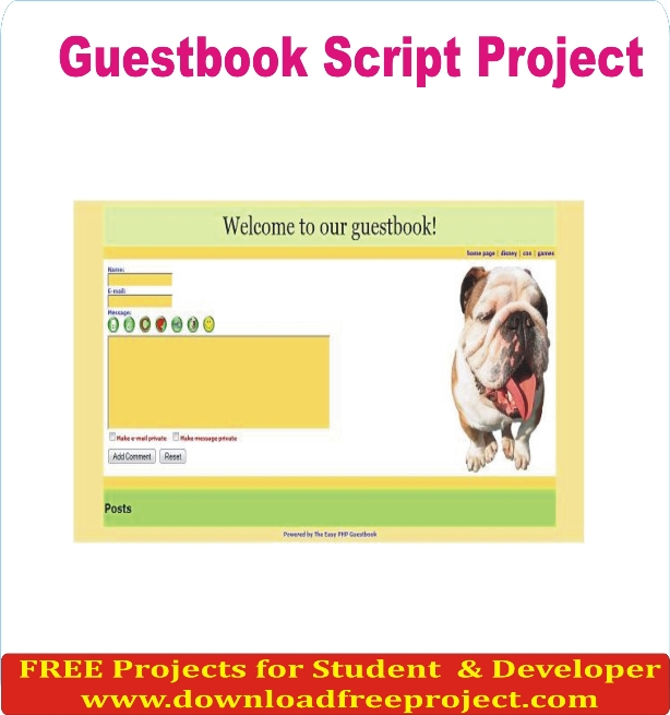 Free Guestbook Script Project In PHP Projects Download