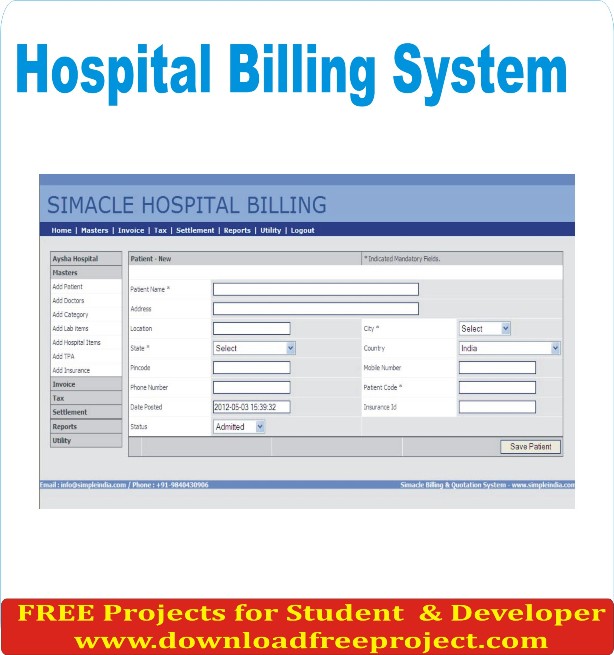 Free Hospital Billing System In Asp.Net Projects Download