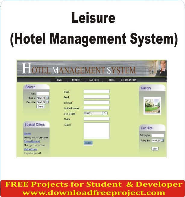 Free Hotel Management System Project In Asp.Net Projects Download