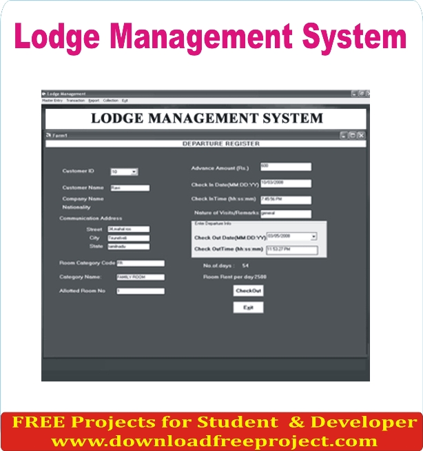 Free Lodge Management System In PHP Projects Download