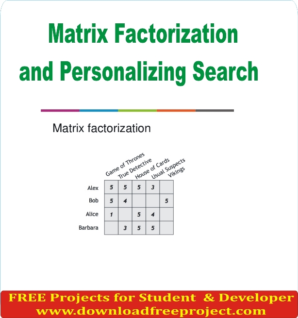 Free Matrix Factorization and Personalizing Search In PHP Projects Download