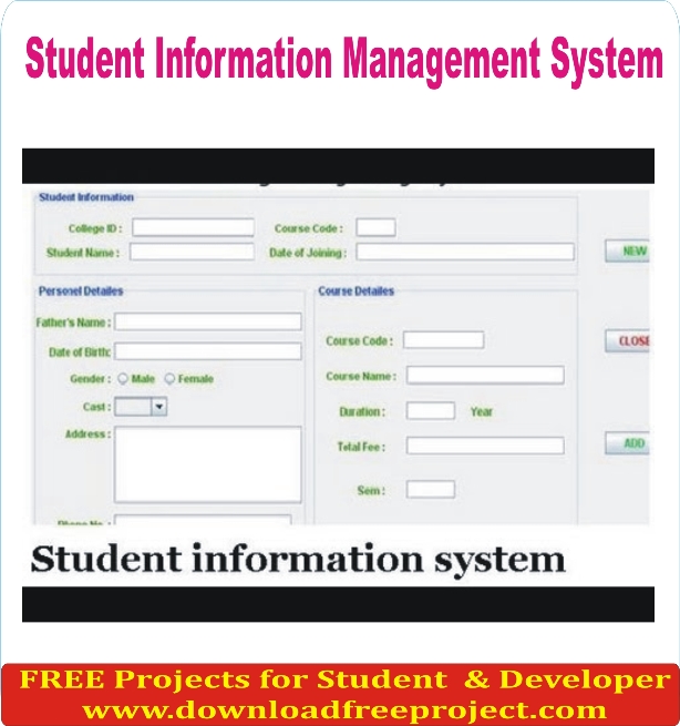 Free Online Student Information Management System In PHP Projects Download