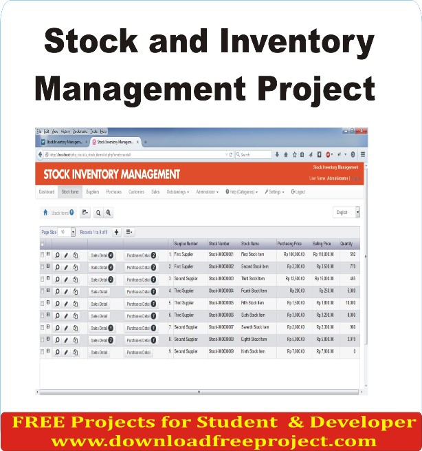 Free Stock and Inventory Management Project In PHP Projects Download
