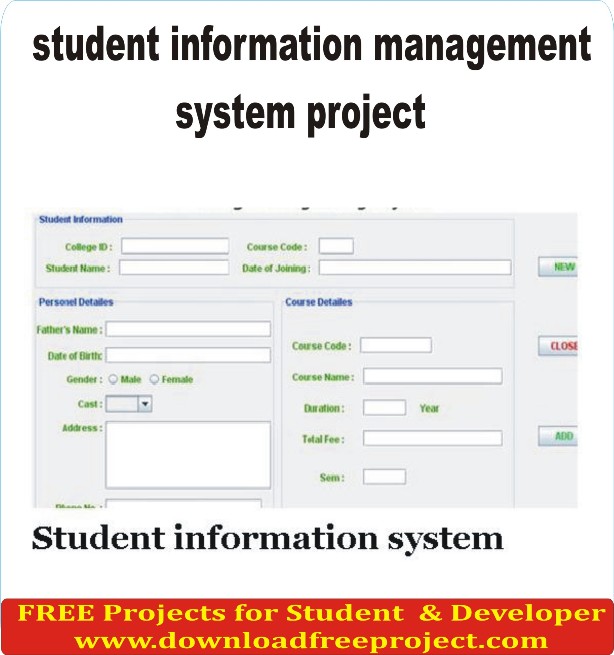 Free Student Information System In PHP Projects Download