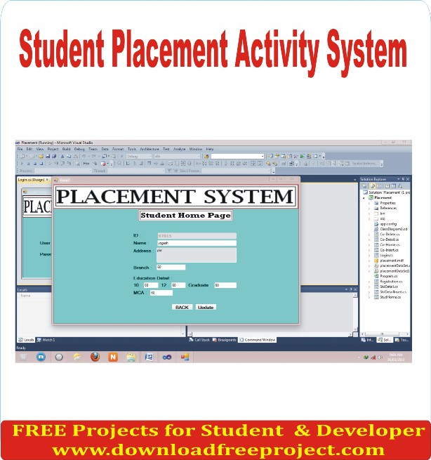 Free Student Placement Activity System In Asp.Net Projects Download