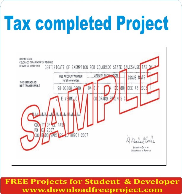 Free Tax completed In Asp.Net Projects Download
