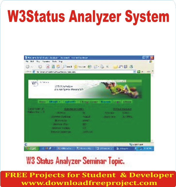 Free W3Status Analyser System In Asp.Net Projects Download