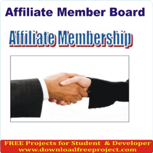 Free Affiliate Member Board In PHP Projects Download