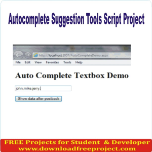Free Autocomplete Suggestion Tools Script In PHP Projects Download