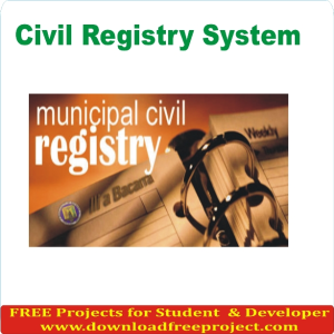 Free Civil Registry In PHP Projects Download