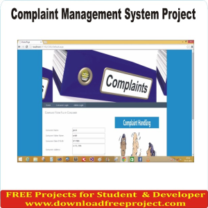 Free Complaint Management System In PHP Projects Download