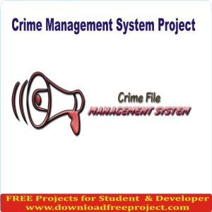 Free Crime Management System In PHP Projects Download