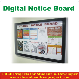 Free Digital Notice board In PHP Projects Download