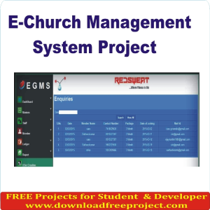 Free E Church Management System Project In PHP Projects Download