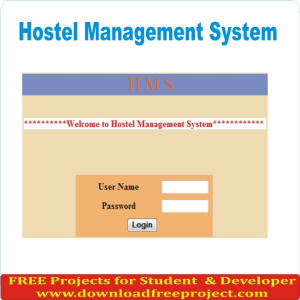 Free Hostel Management System In PHP Projects Download