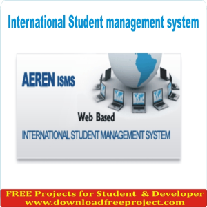 Free International Student management system In PHP Projects Download