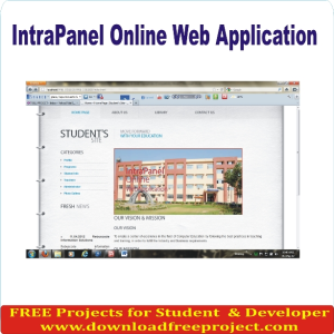 Free Intra Panel Online Web Application In PHP Projects Download