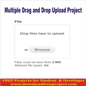 Free Multiple Drag and Drop Upload In PHP Projects Download