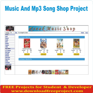 Free Music And Mp3 Song Shop In PHP Projects Download