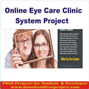 Free Online Eye Care Clinic System In PHP Projects Download