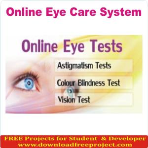 Free Online Eye Care System In PHP Projects Download