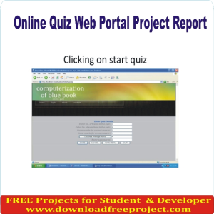 Free Online Quiz Project In PHP Projects Download