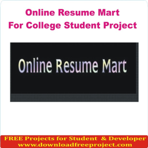 Free Online Resume Mart In Asp.Net Projects Download