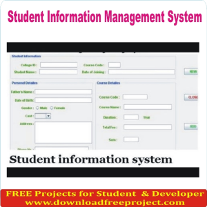 Free Online Student Information Management System In PHP Projects Download
