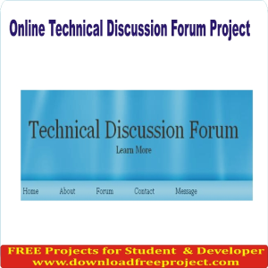 Free Online Technical Discussion Forum Project In PHP Projects Download