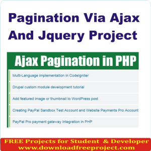 Free Pagination Via Ajax And Jquery In PHP Projects Download