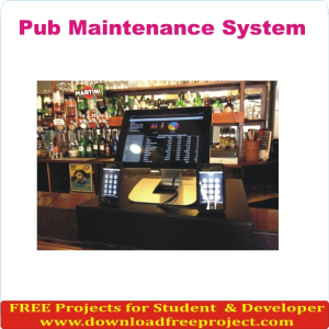 Free Pub Maintenance System In Asp.Net Projects Download