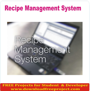 Free Recipe Management System In PHP Projects Download