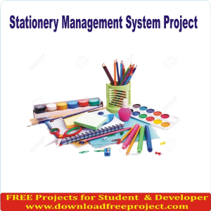 Free Stationery Management System Project In PHP Projects Download
