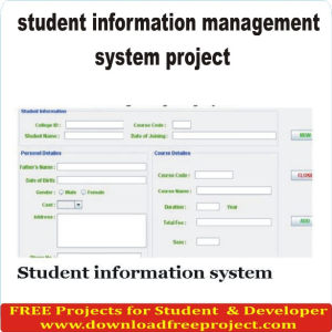 Free Student Information System In PHP Projects Download