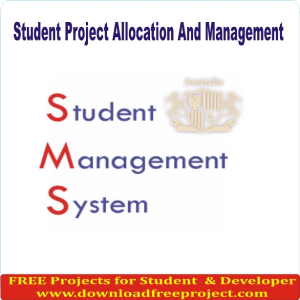 Free Student Project Allocation And Management In PHP Projects Download