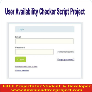 Free User Availability Checker Script In PHP Projects Download